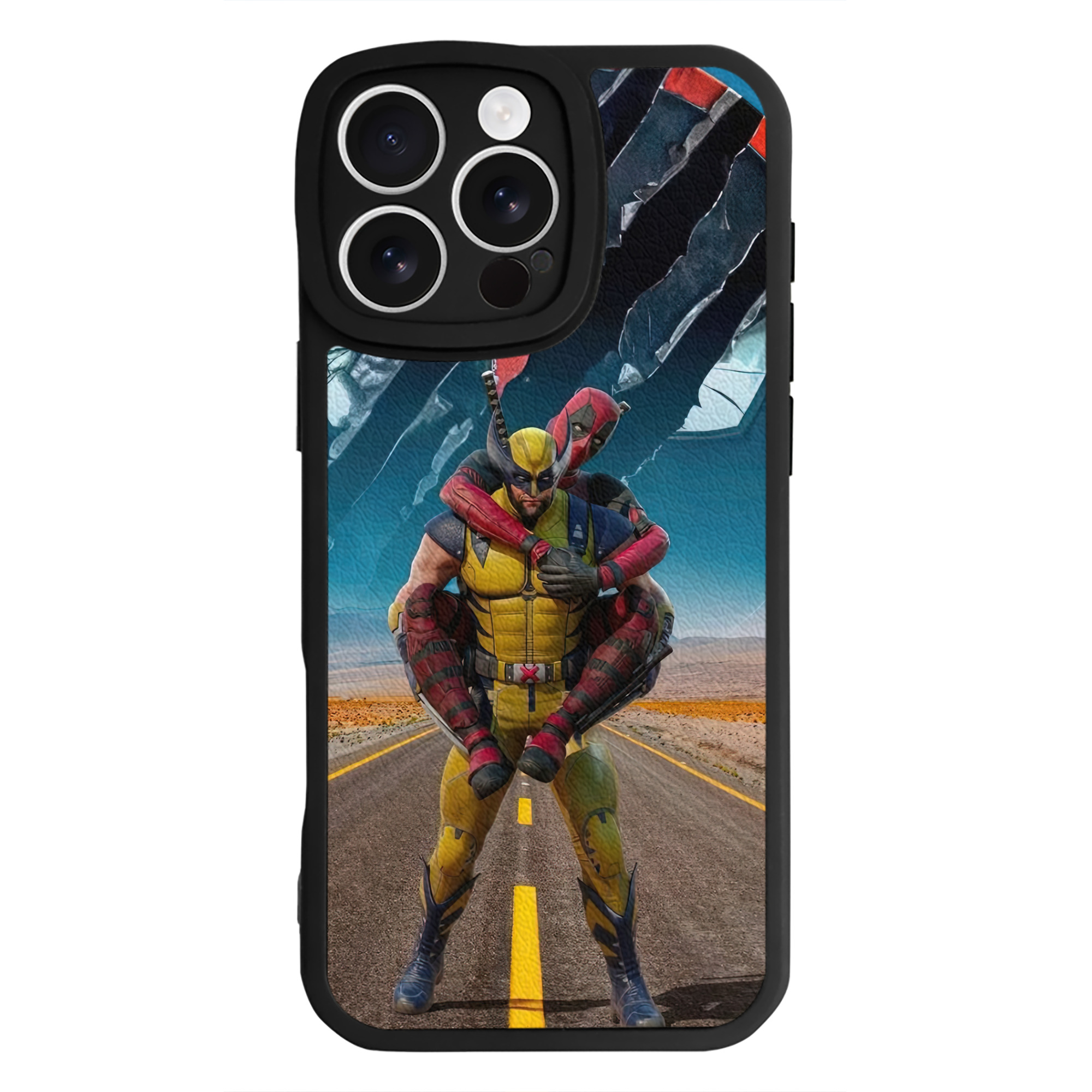 （画像用） Deadpool デッドプール 【iPhone 16シリーズ対応】シリコンスマホケース（レザー調） 材質：シリコン
